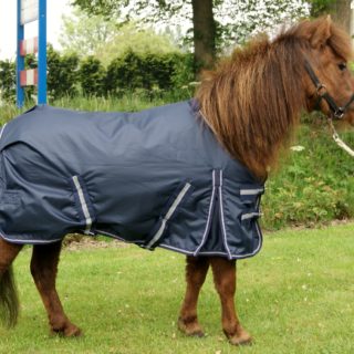 HB Harry and Hector Pony Outdoor waterdichte regendeken Blauw Katoen