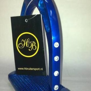 HB Shine diamonds stijgbeugels blauw