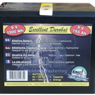 Batterij Durobat 9V / 165Ah (H16 x L19 x B13 cm)
