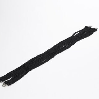Cord girth with stainless steel roller buckles